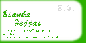 bianka hejjas business card